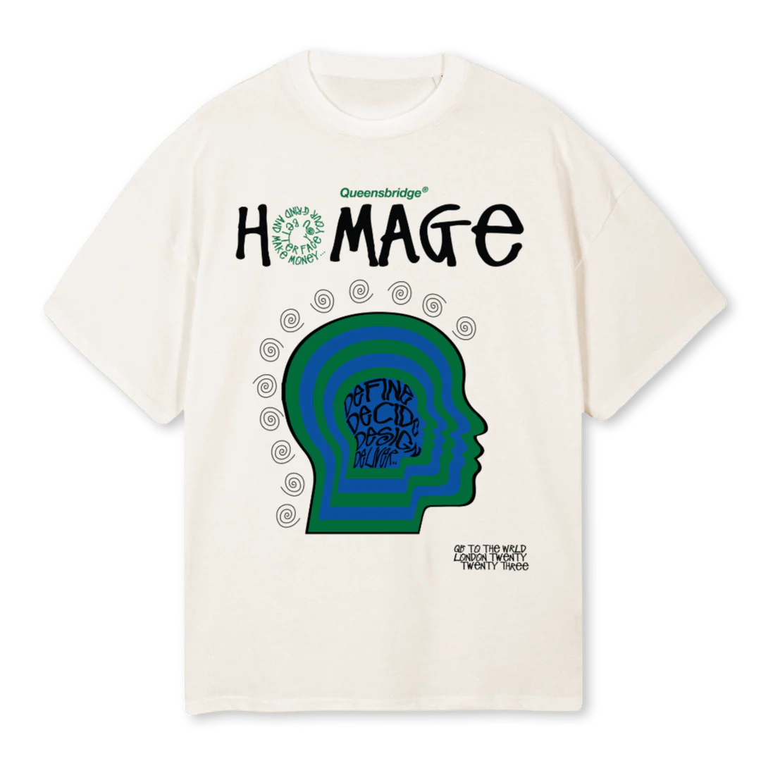 HOMAGET Vintage White Oversized Tee.
