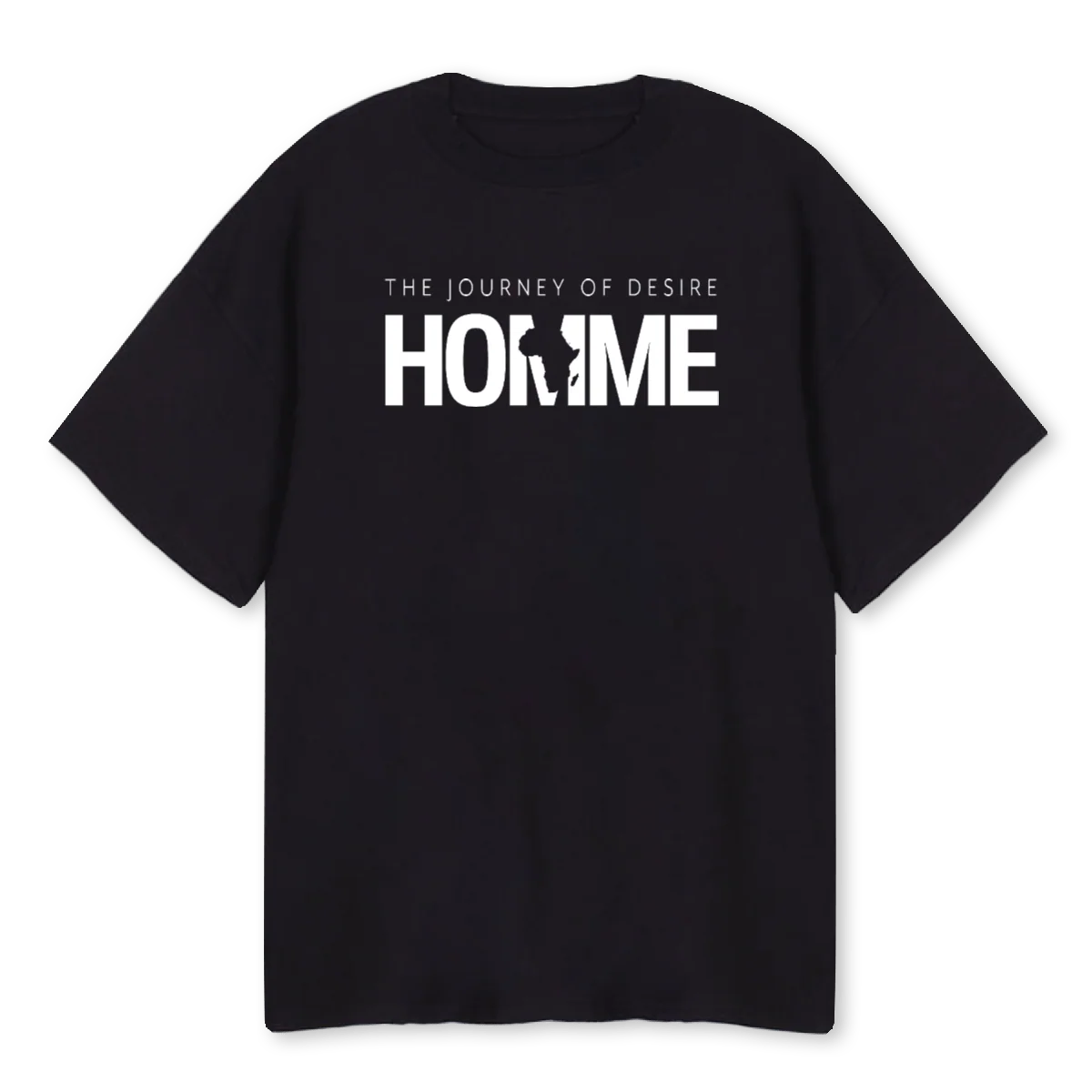 HOMMEJOURNEY Black Oversized Tee.