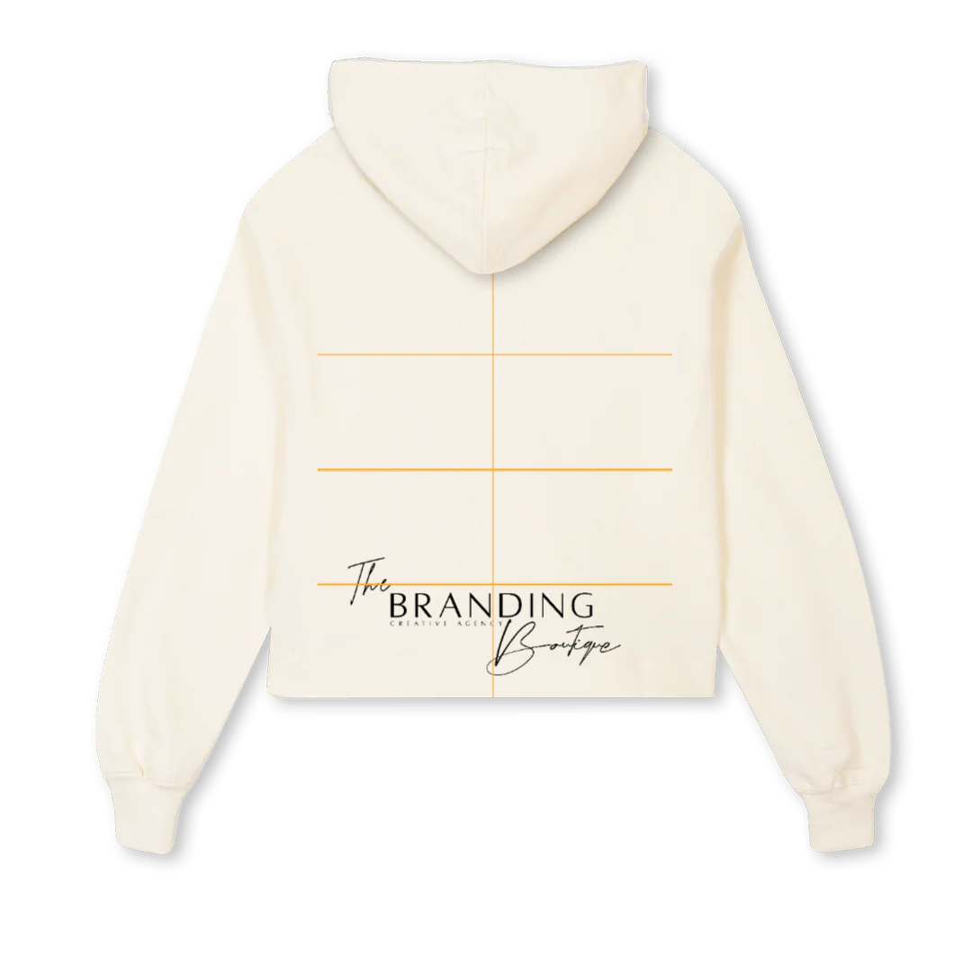 HOO Cream Cropped Hoodie. - Image 2