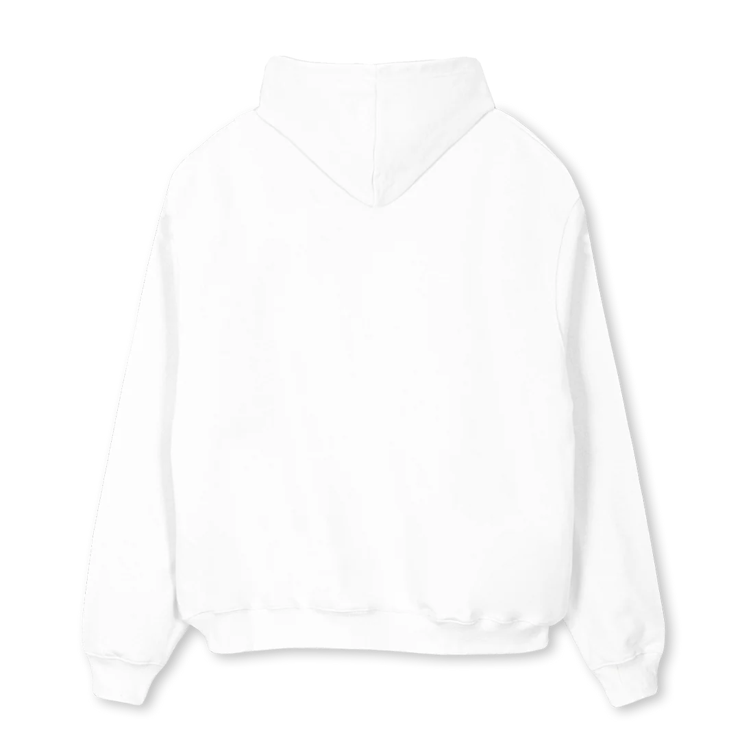 HOO OV FR White Oversized Hoodie. - Image 2