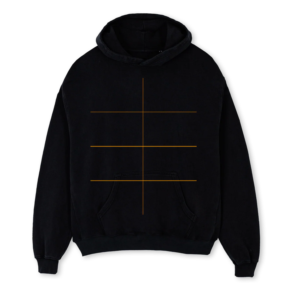 HOODBLACKBEERWHITE Black Oversized Hoodie.