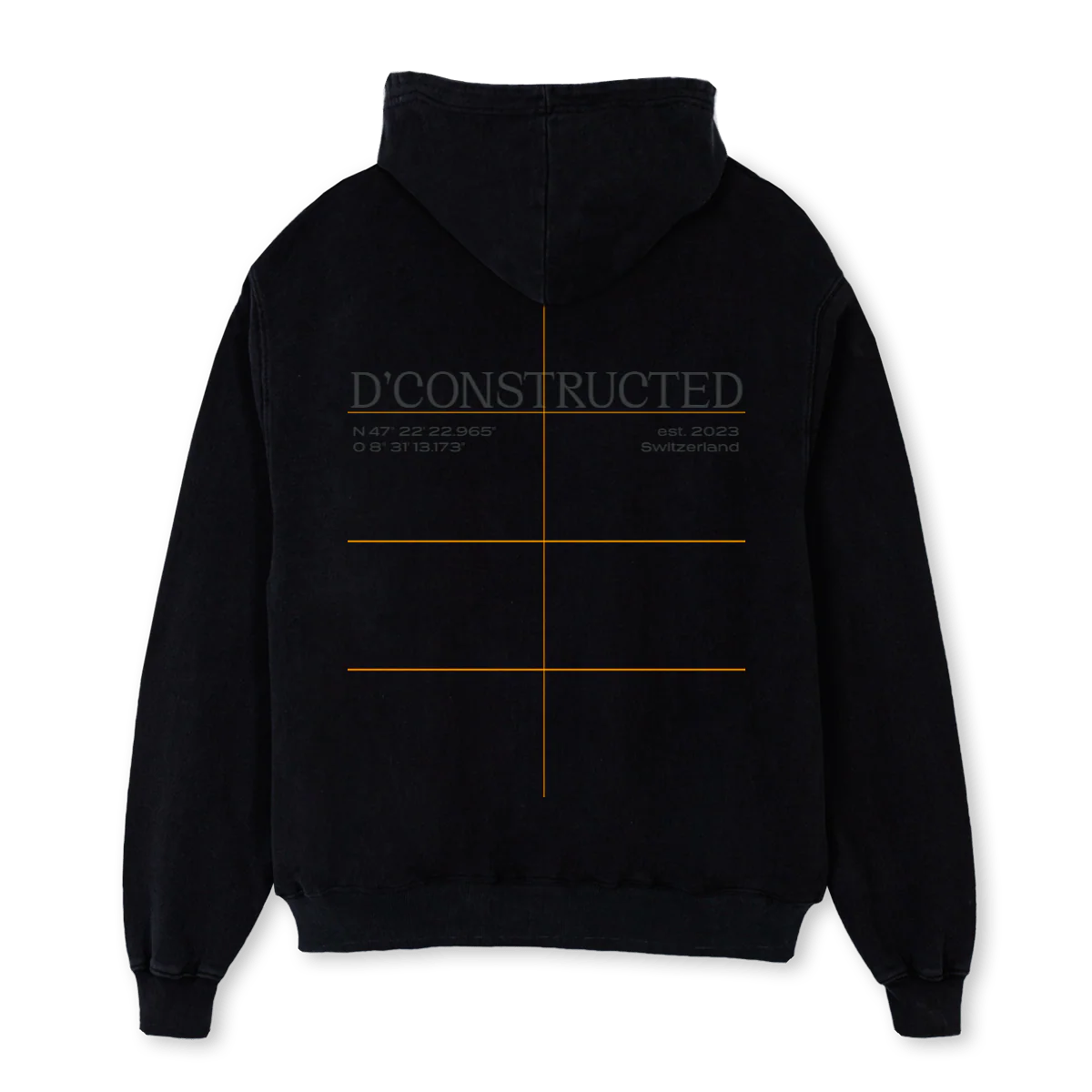 HOODBLCKPRNT Black Oversized Hoodie. - Image 2