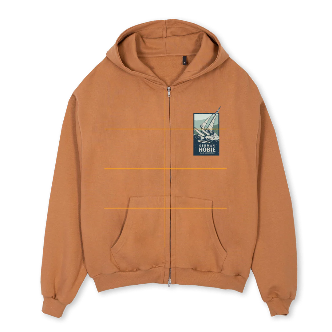 HOODCAMEL Camel Oversized Zipped Hoodie.