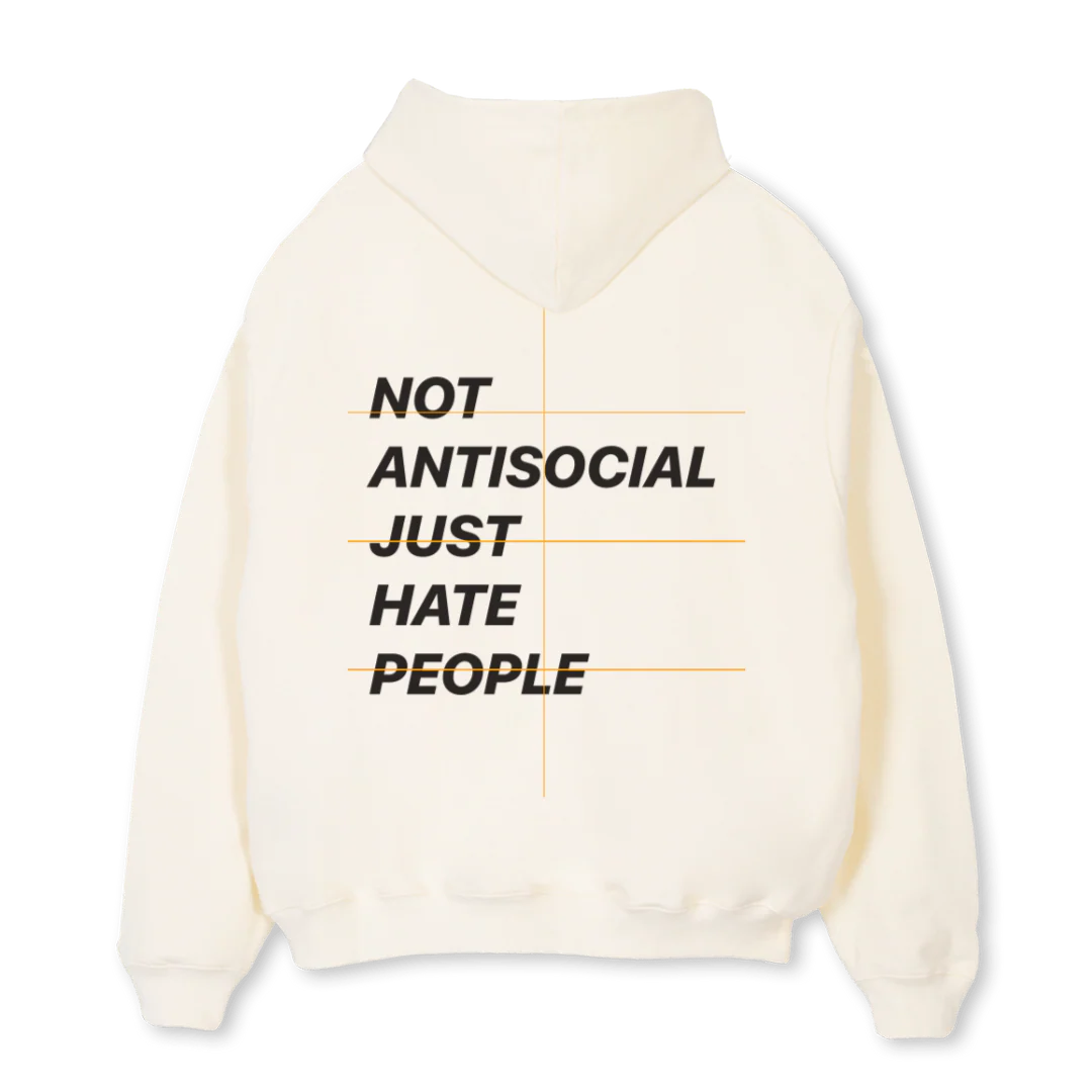 HOODDB Cream Oversized Hoodie. - Image 2