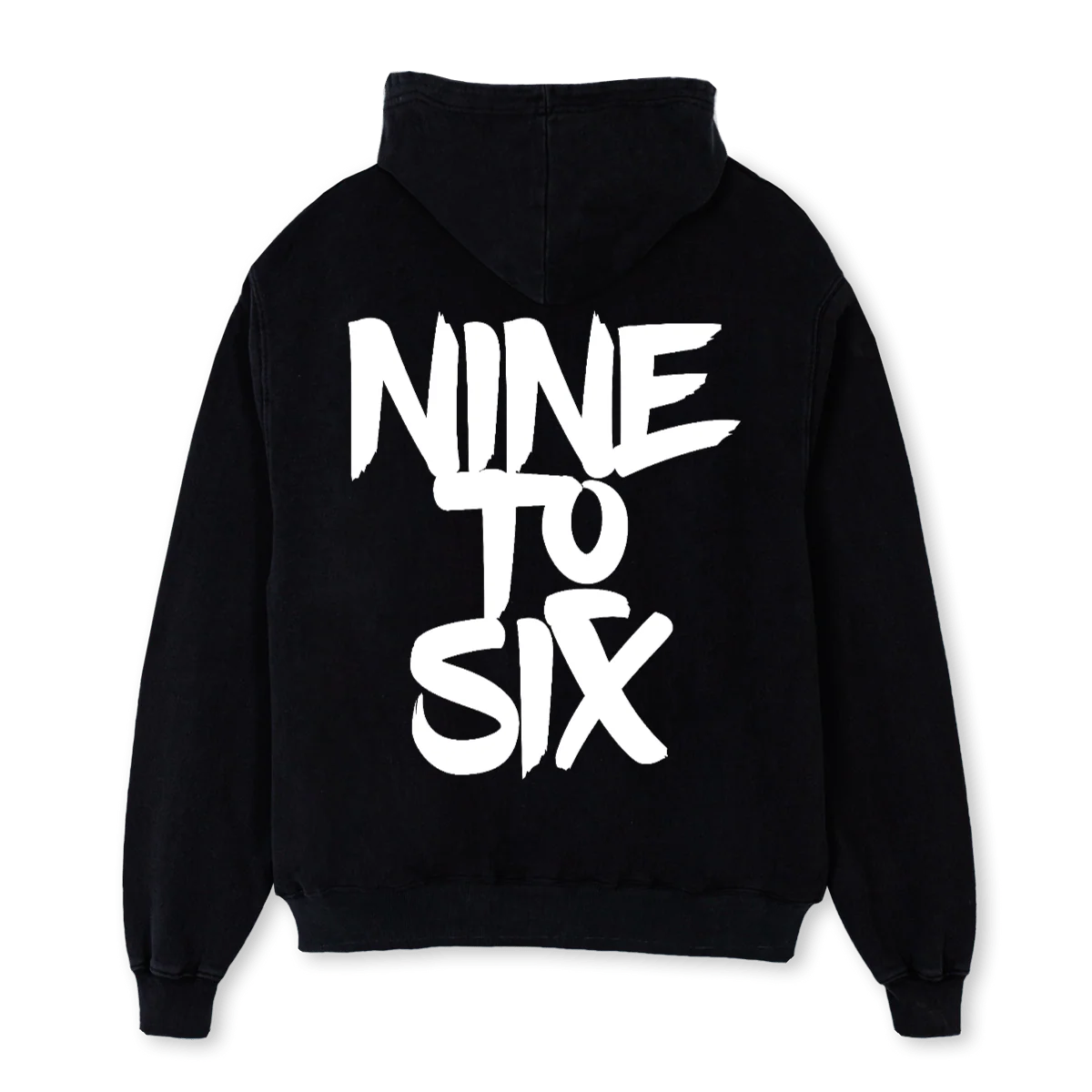 HOODIE BASIC Black Oversized Hoodie. - Image 2