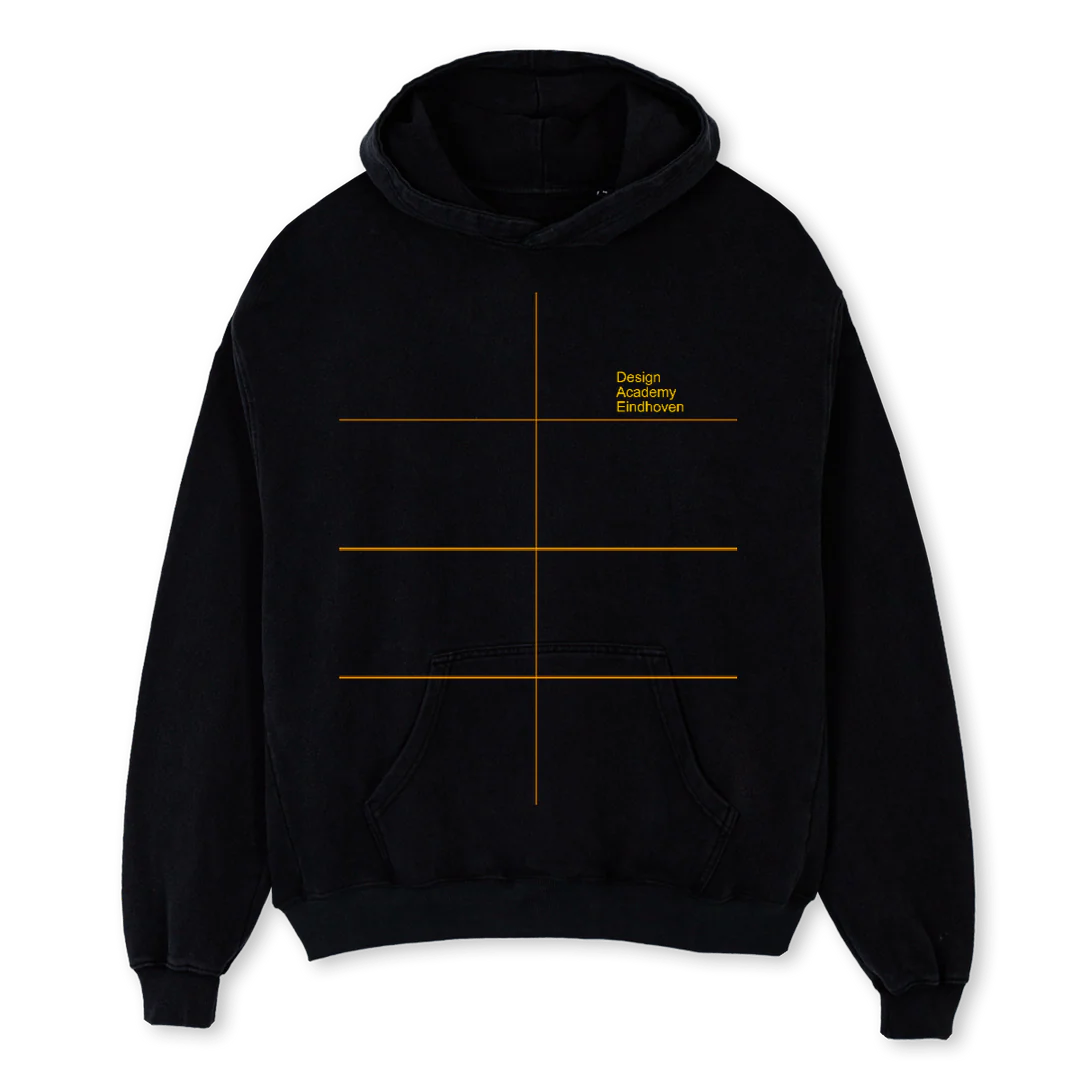 HOODIEDAEYELLOW Black Oversized Hoodie.