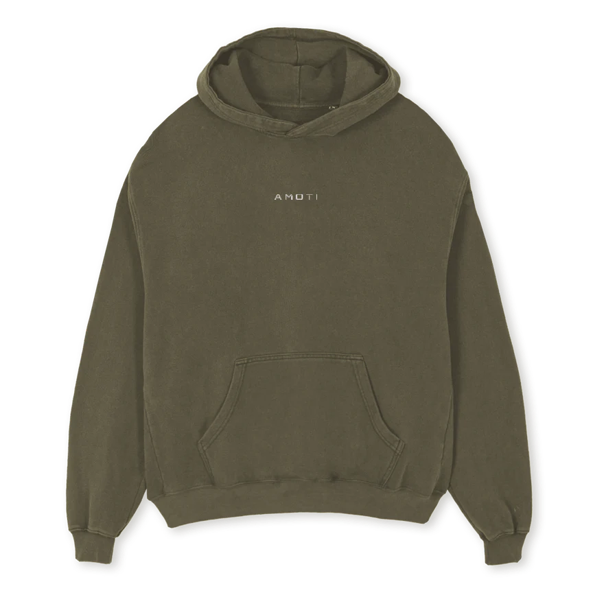 HOODIEICONGREEN Vintage Olive Oversized Hoodie.