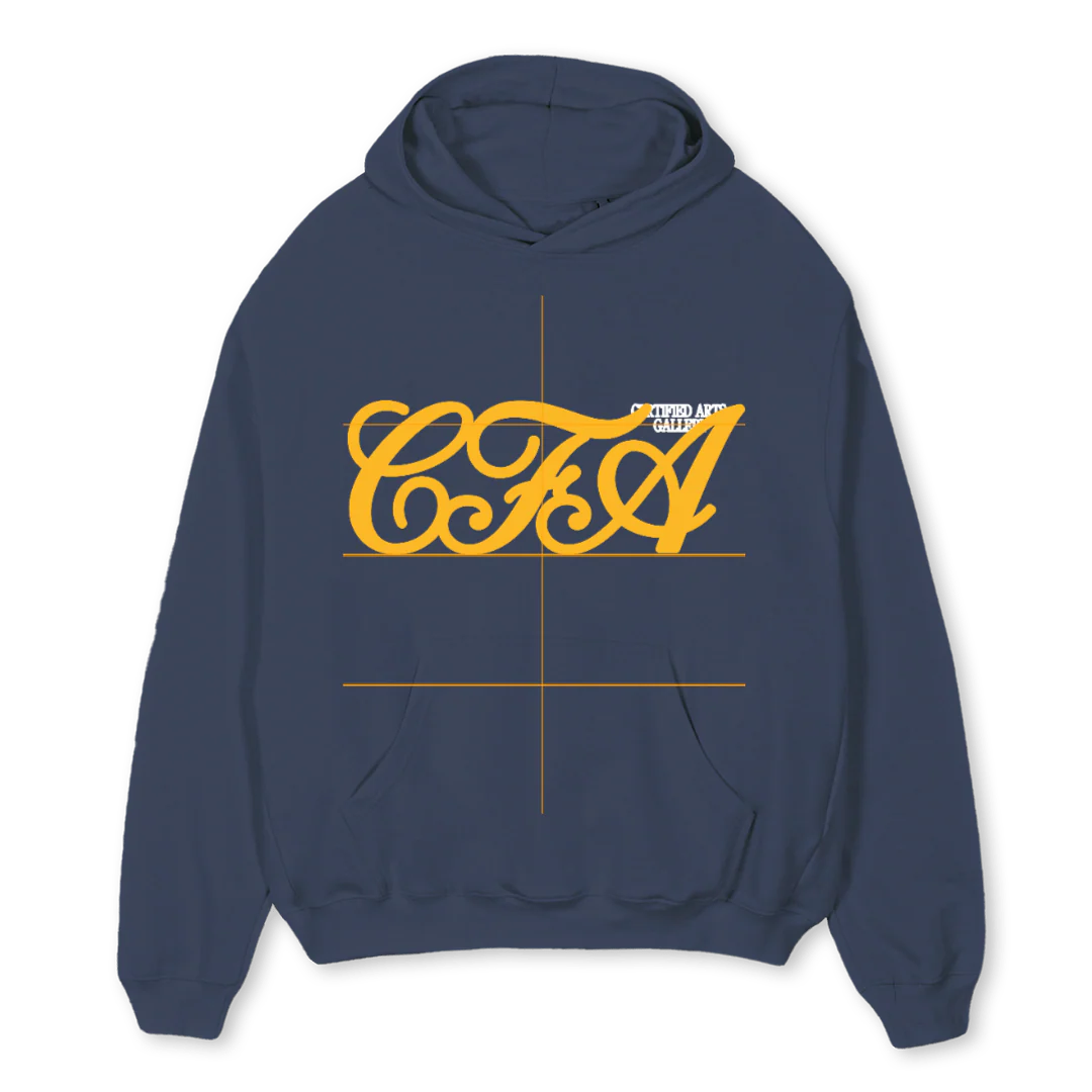 HOODIENAVYBLUECFA Navy Blue Oversized Hoodie.