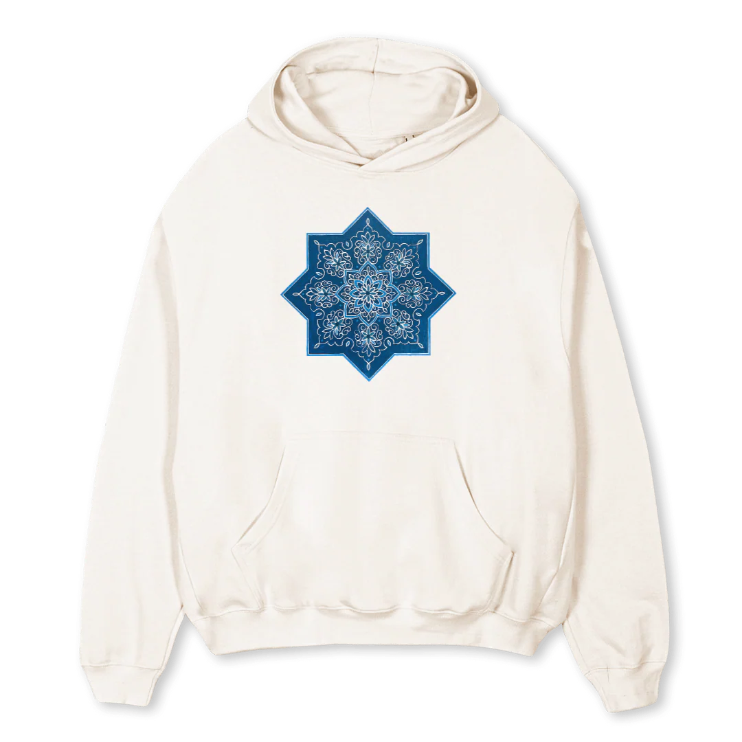 HOODIEOVERFLOWER Vintage White Oversized Hoodie.