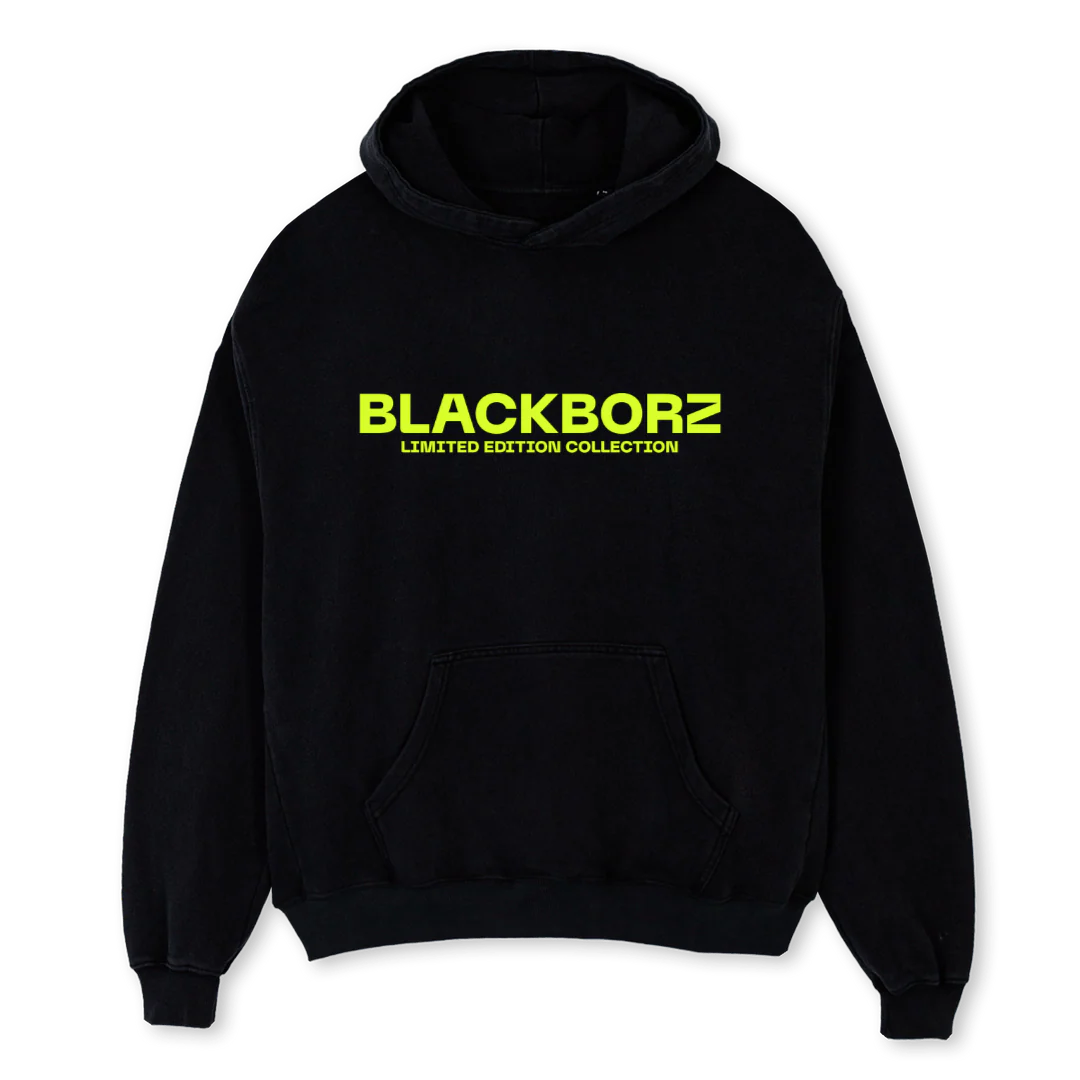HOODIEWOLF Black Oversized Hoodie.
