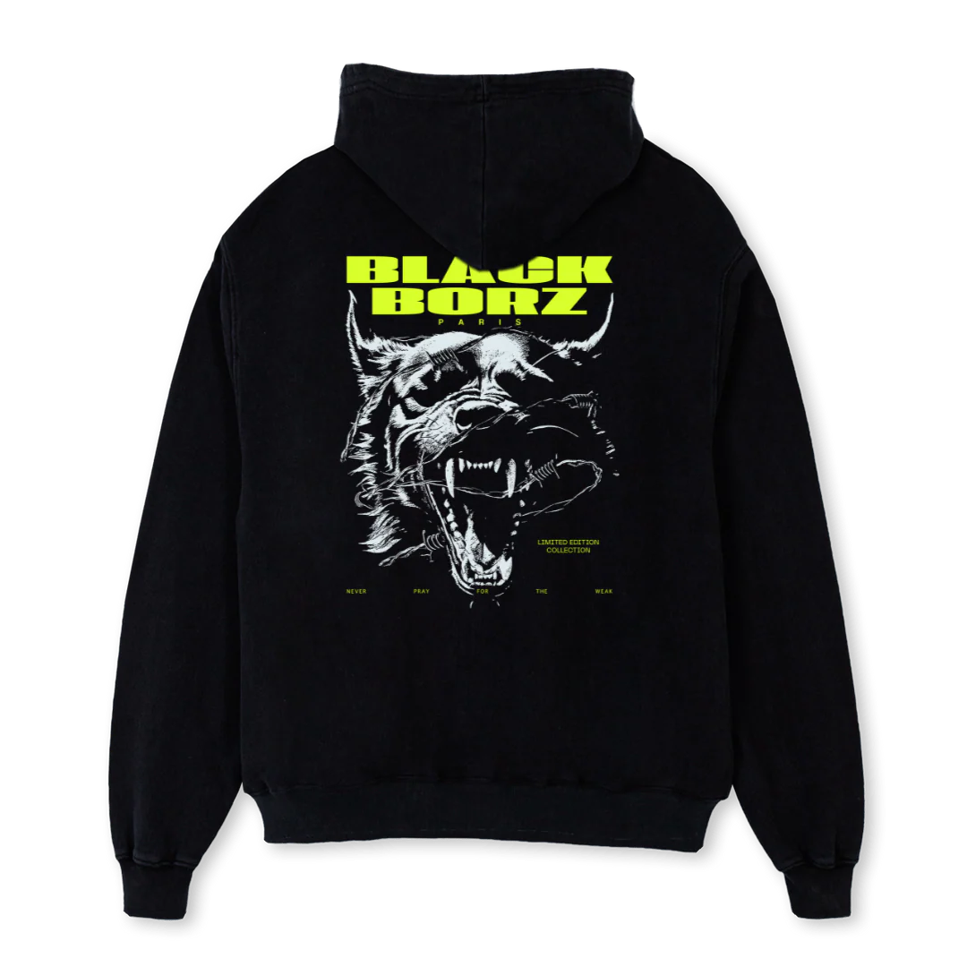 HOODIEWOLF Black Oversized Hoodie. - Image 2