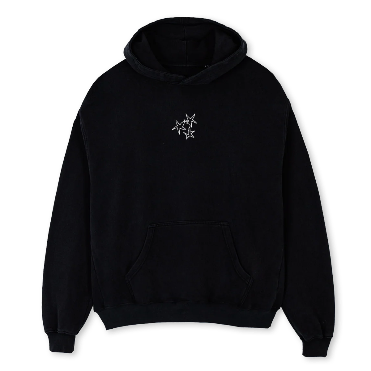 HOODIEZWEIPUNKTNULL Black Oversized Hoodie.