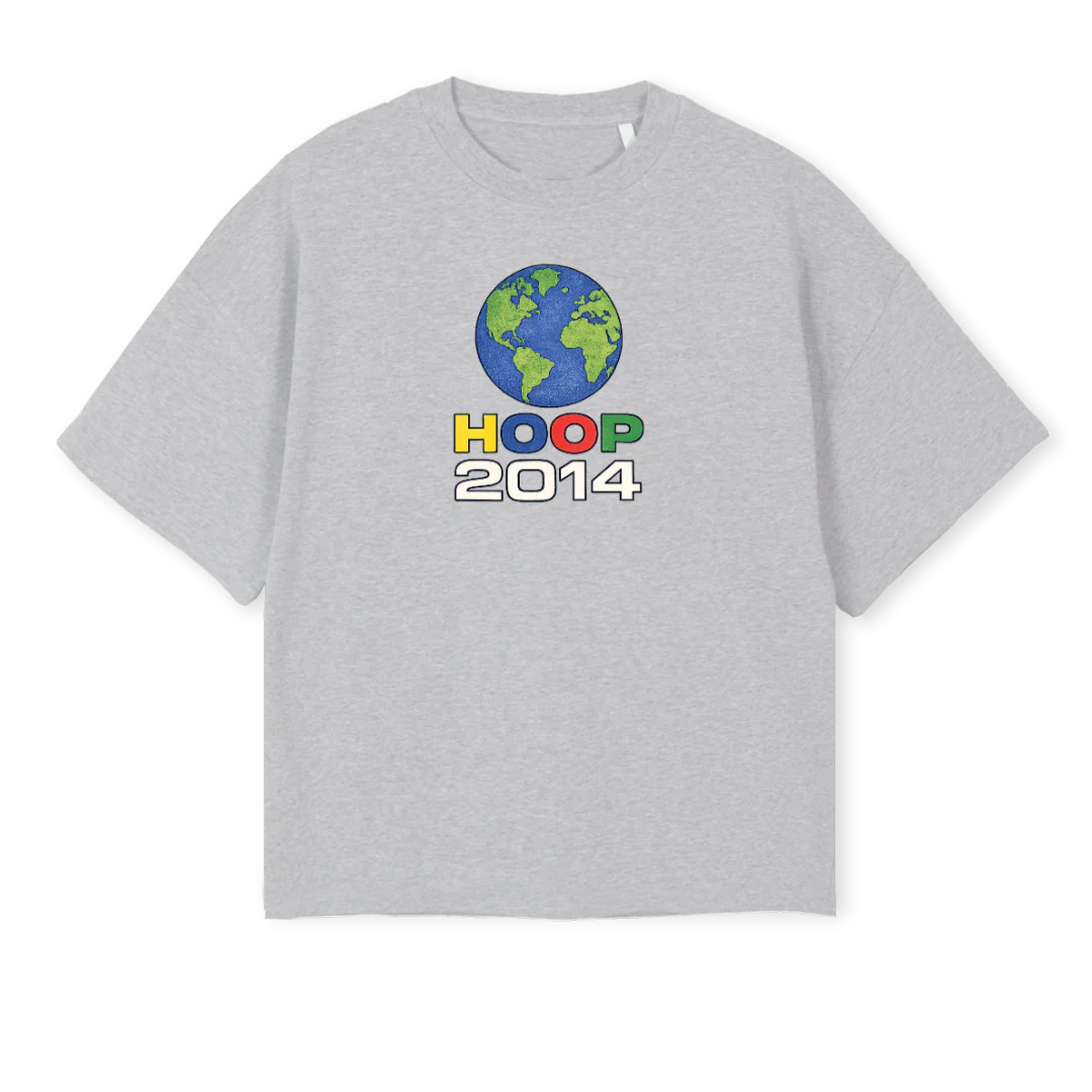 HOOPWORLDWIDE_LGM Light Grey Marl Oversized Boxy Tee.