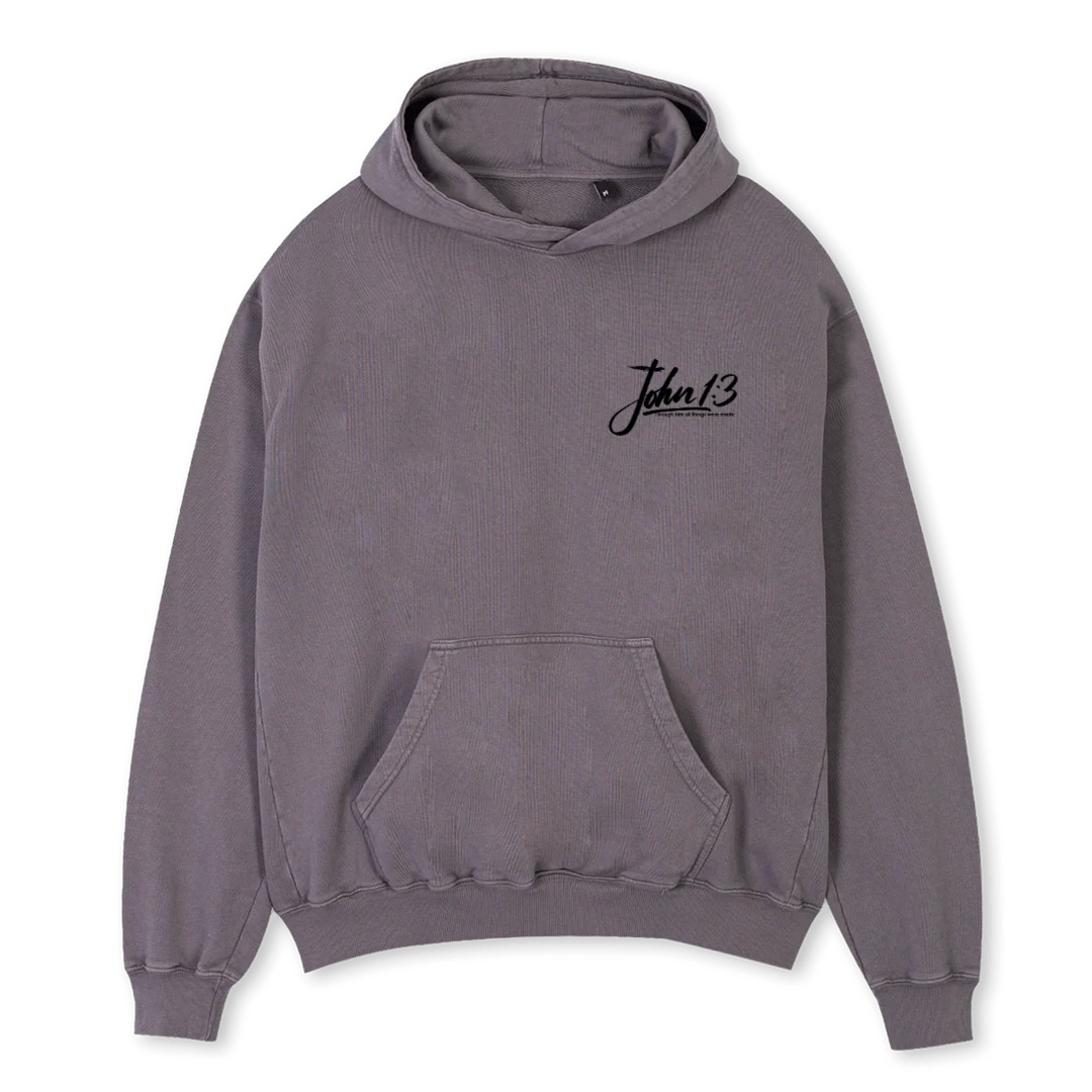 HOPE Pigment Grey Oversized Hoodie.