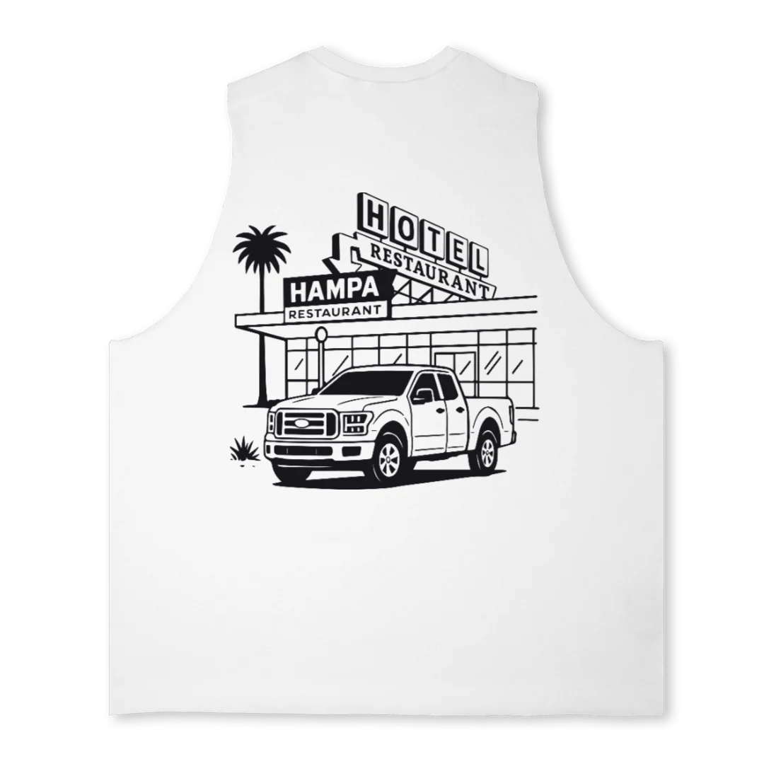 HOTELHAMPA Bright white Oversized Vest. - Image 2