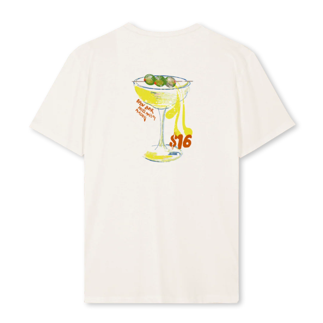 HOTELMADOUCOCKTAIL Vintage White Regular Tee. - Image 2