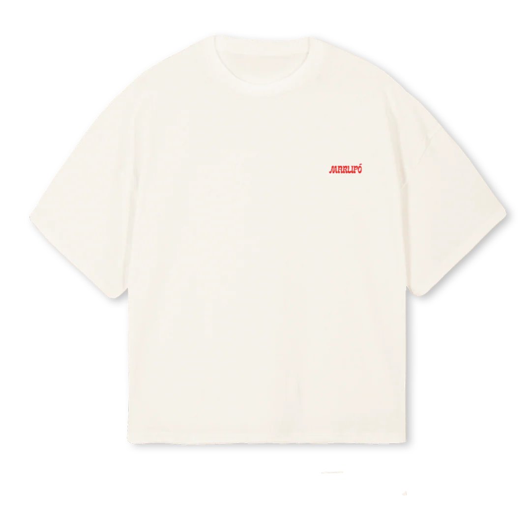 HOTSPAGHETTI Vintage White Oversized Boxy Tee.