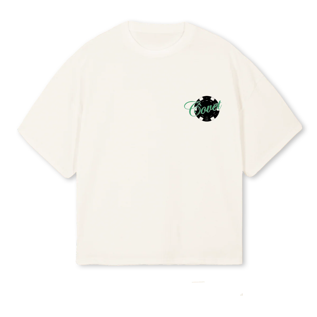 HOUCASINO Vintage White Oversized Boxy Tee.