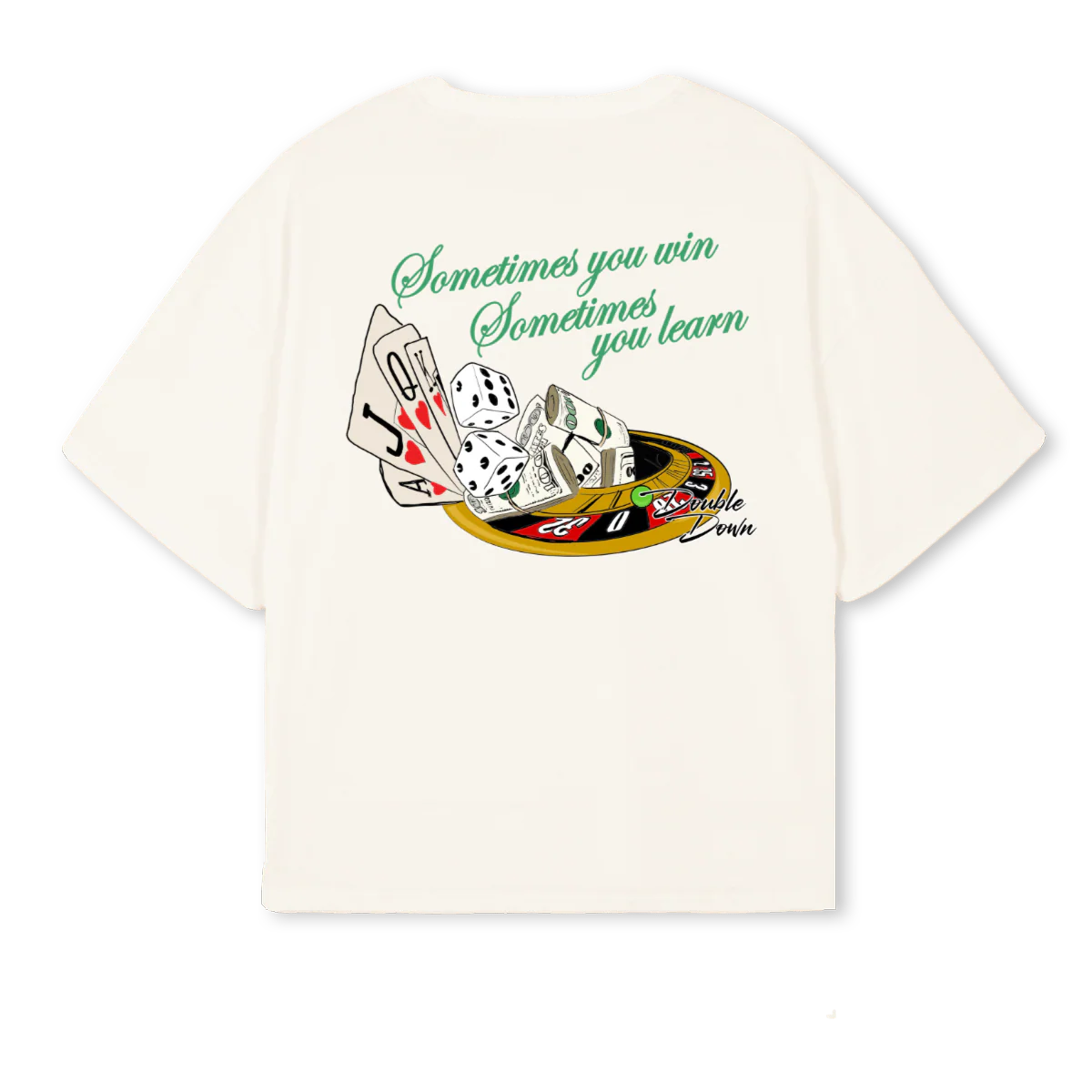 HOUCASINO Vintage White Oversized Boxy Tee. - Image 2
