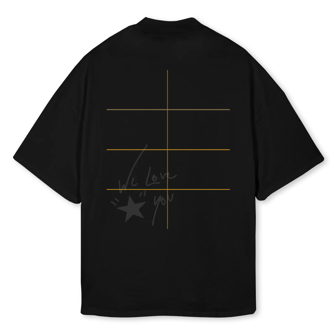 HRC Black Oversized Mock Neck Tee. - Image 2
