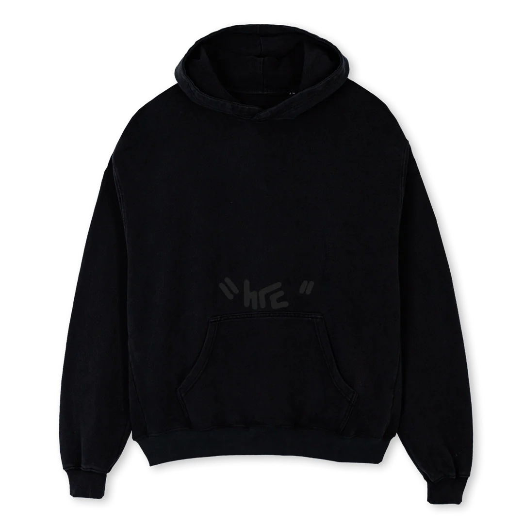 HRC HOO Black Oversized Hoodie.