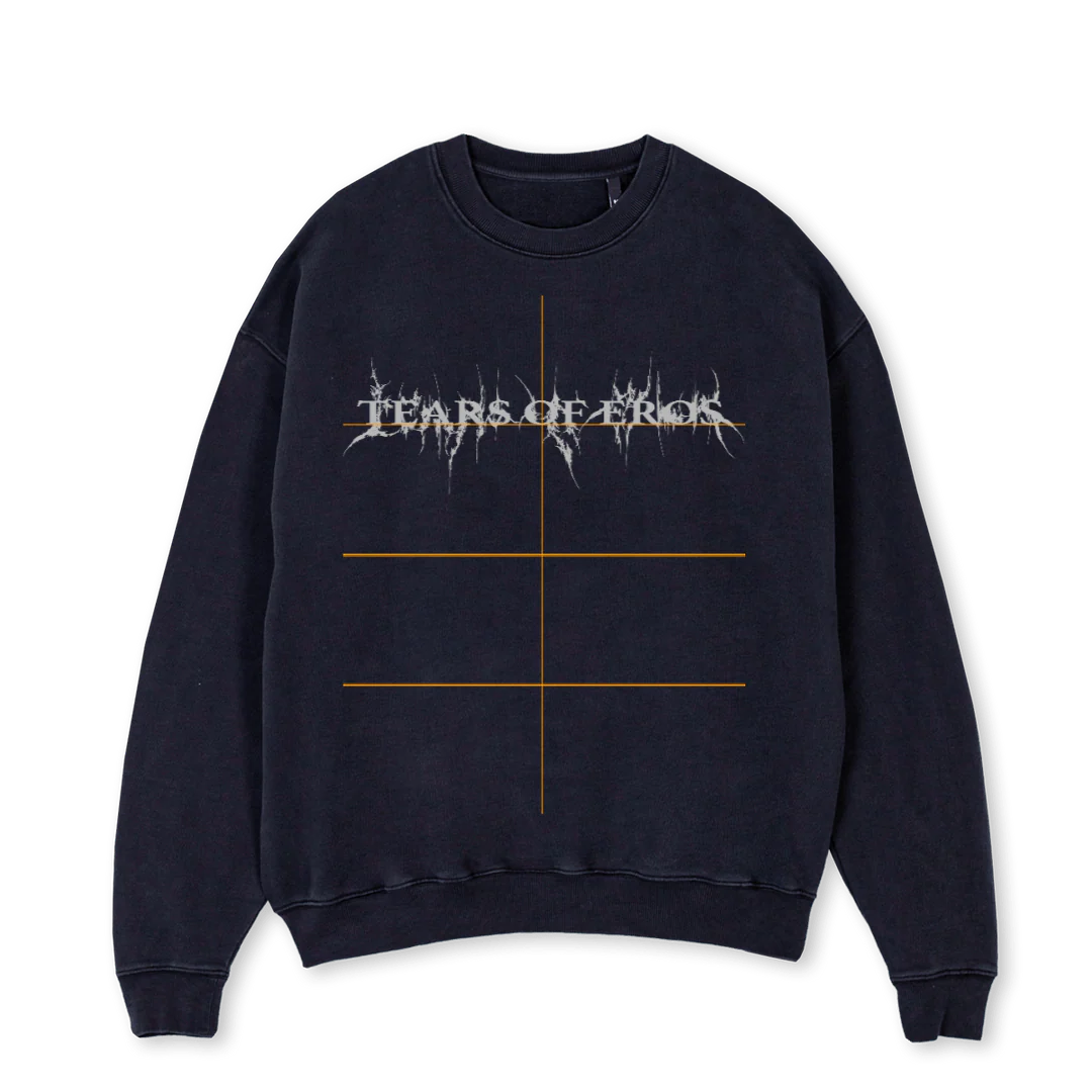 HSKAFADHF Vintage Black Oversized Crewneck Sweater.