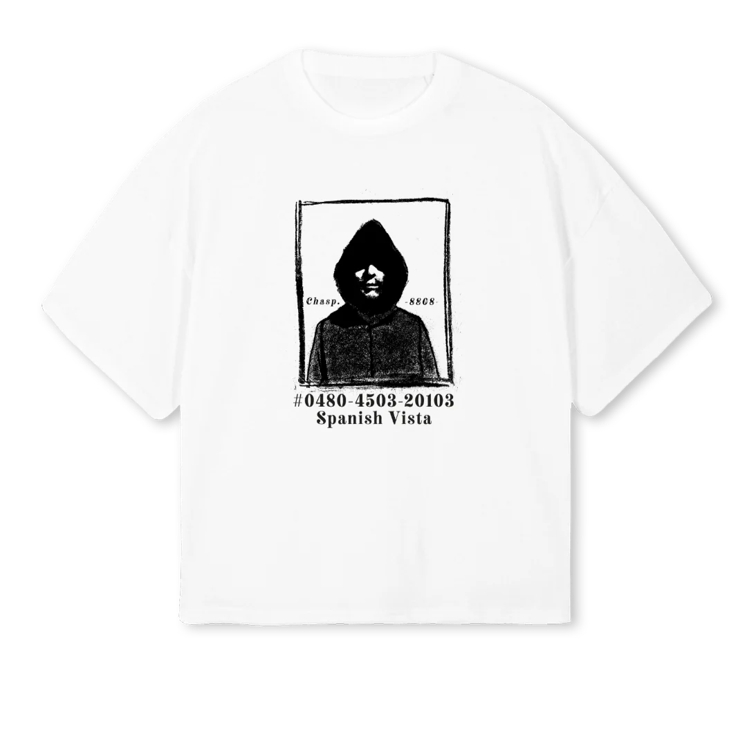 HUGCHASPER White Oversized Boxy Tee.