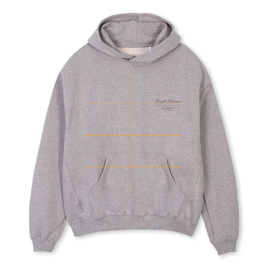 HUMAN Grey Marl Oversized Hoodie.