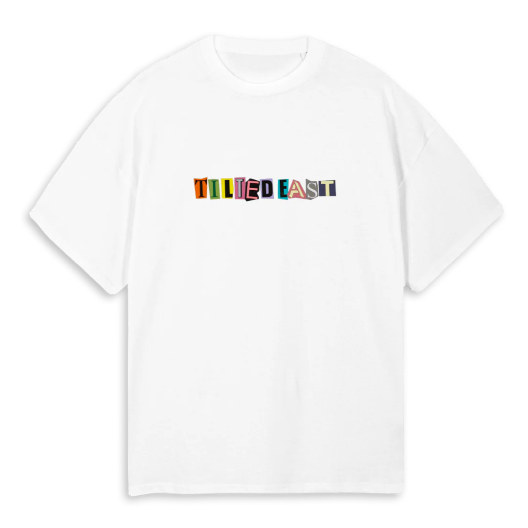HUMAN  White Oversized Tee.