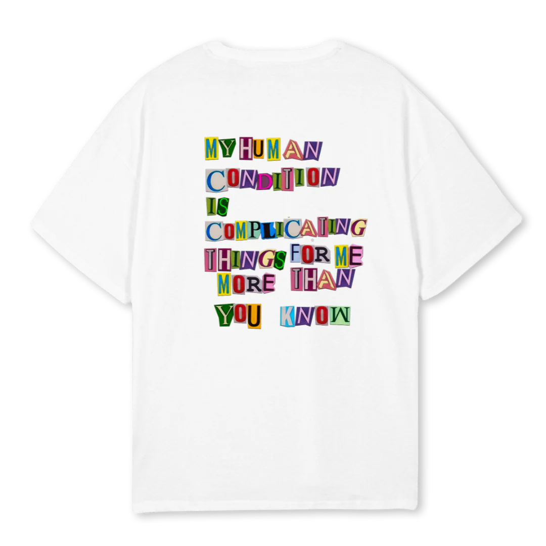 HUMAN White Oversized Tee. - Image 2