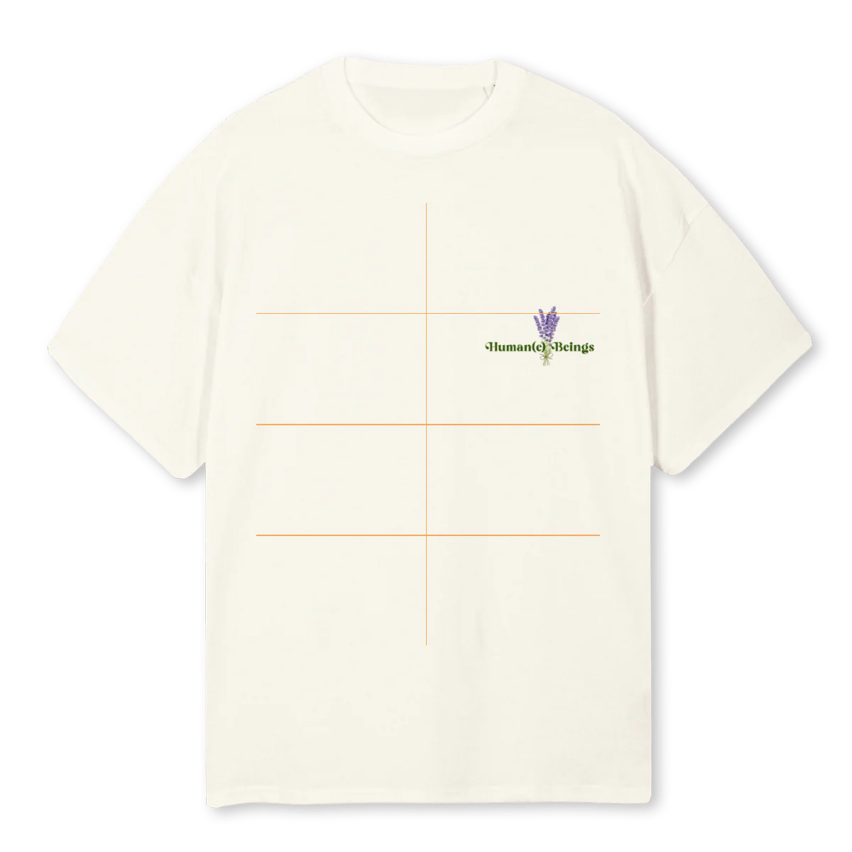 HUMANE BEINGS TWIST  Cream Oversized Tee.