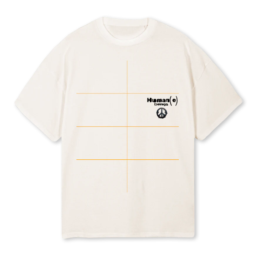 HUMANEPEACEVW Vintage White Oversized Tee.
