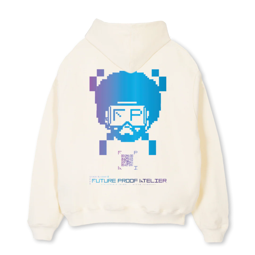HUMANOID Cream Oversized Hoodie. - Image 2