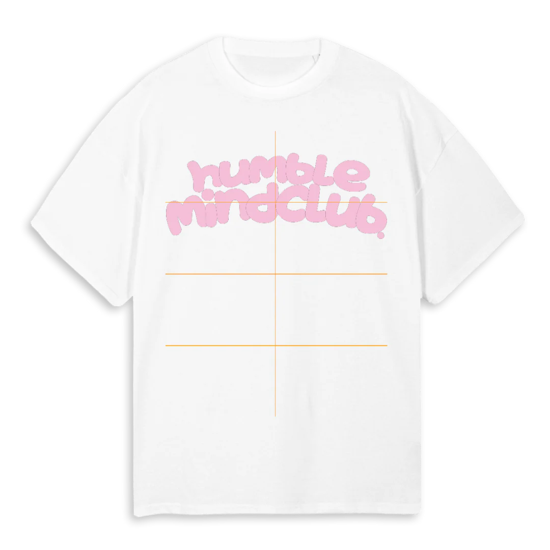 HUMBLEMINDCLUBFRONT White Oversized Tee.