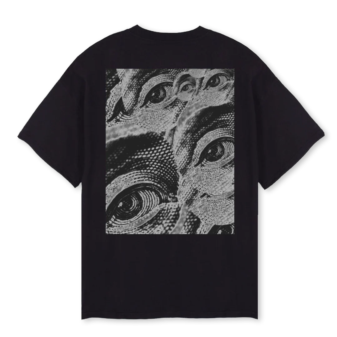 HUNGRYEYES Black Oversized Tee. - Image 2