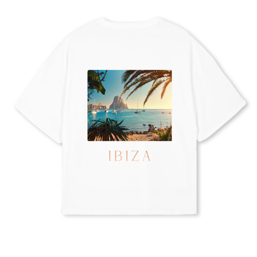 HUSH IBIZ White Oversized Boxy Tee. - Image 2