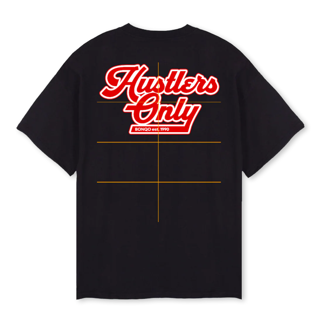 HUSTLERS ONLY Black Oversized Tee. - Image 2