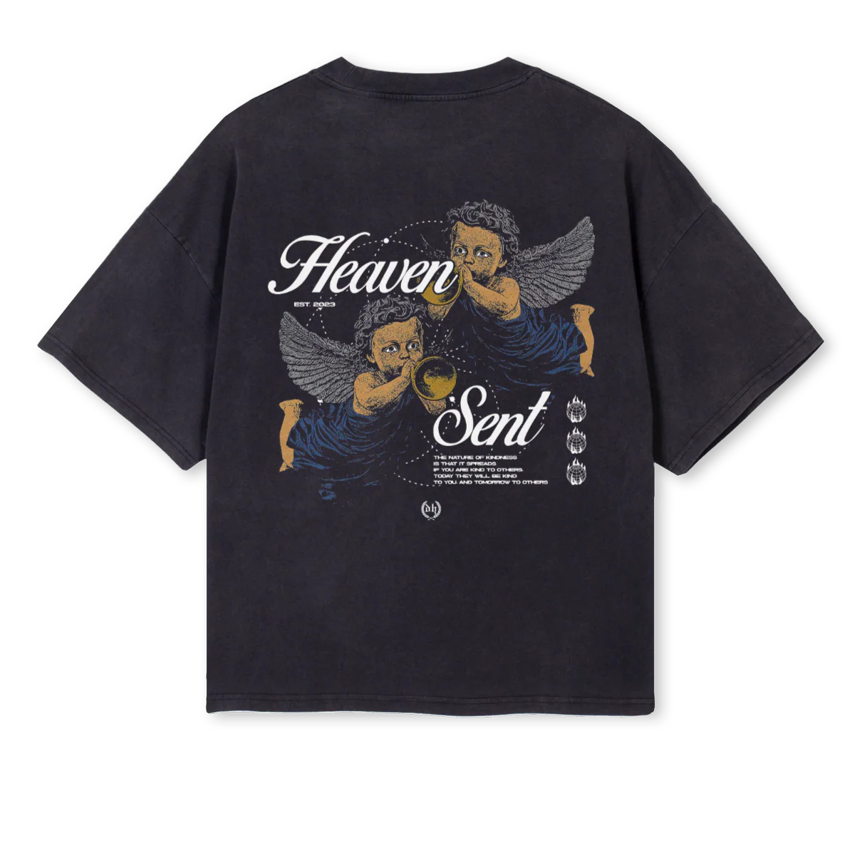HVNSNT Vintage Black Oversized Boxy Tee. - Image 2