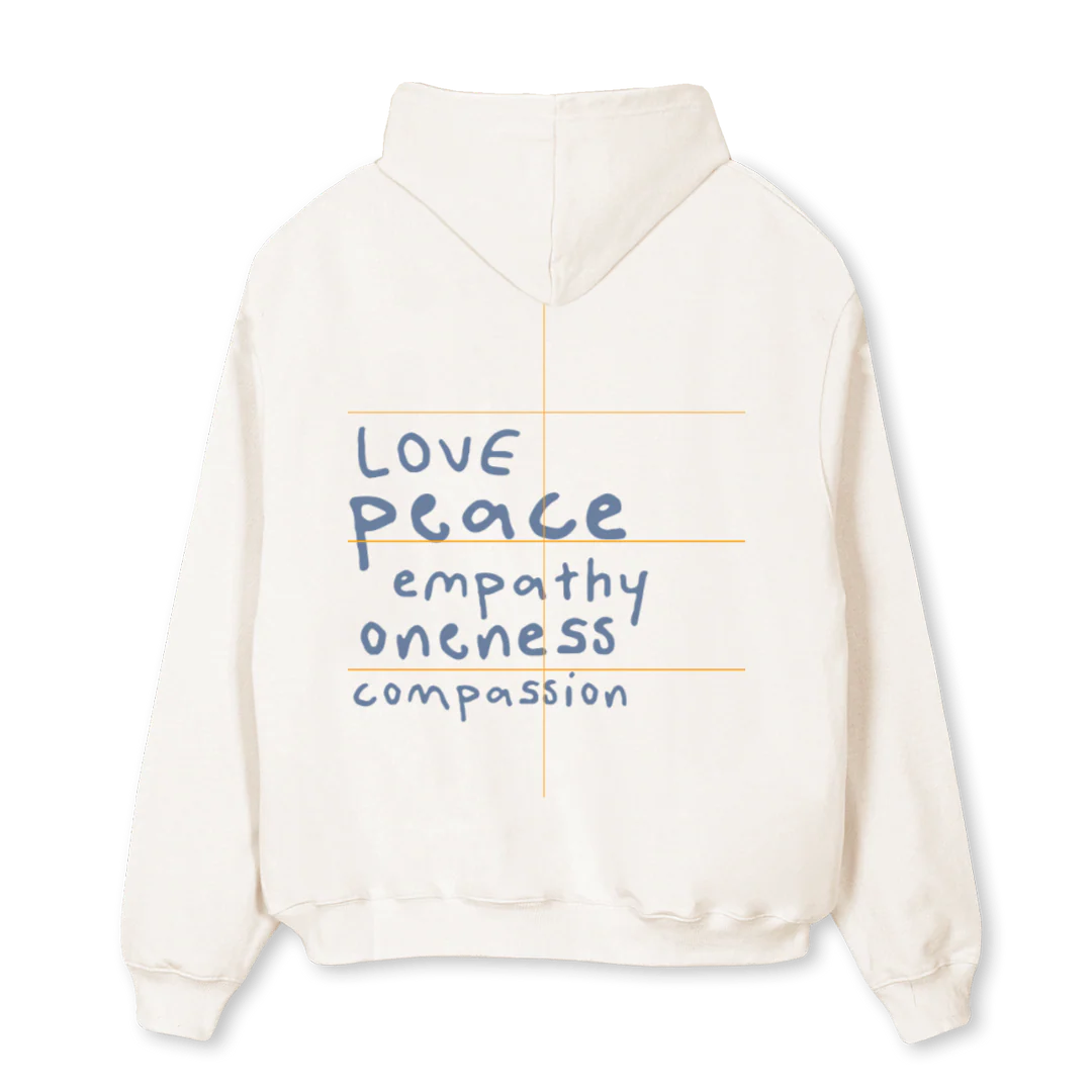 HVWLPEBTWO Vintage White Oversized Hoodie. - Image 2