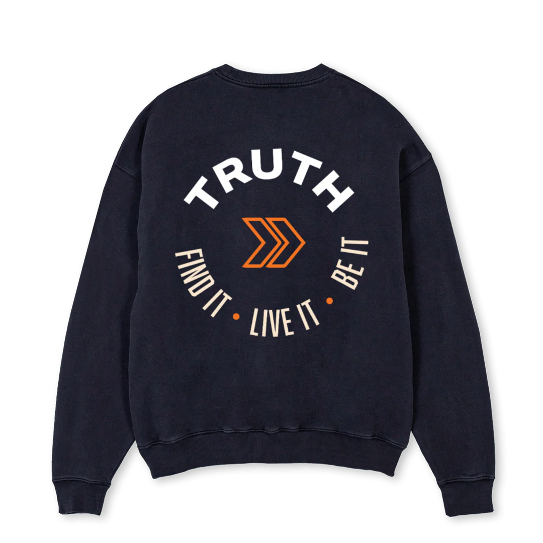 HVYCREW Vintage Black Oversized Crewneck Sweater. - Image 2