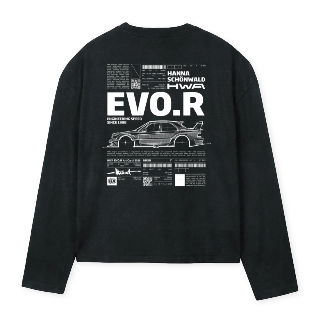HWA HANSI Vintage Black Oversized Boxy LS Tee. - Image 2
