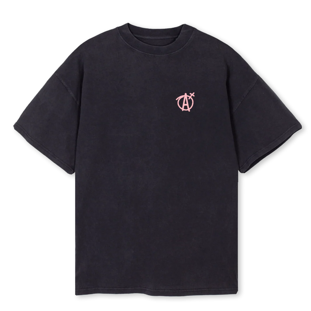 HWAGN Vintage Black Oversized Tee.