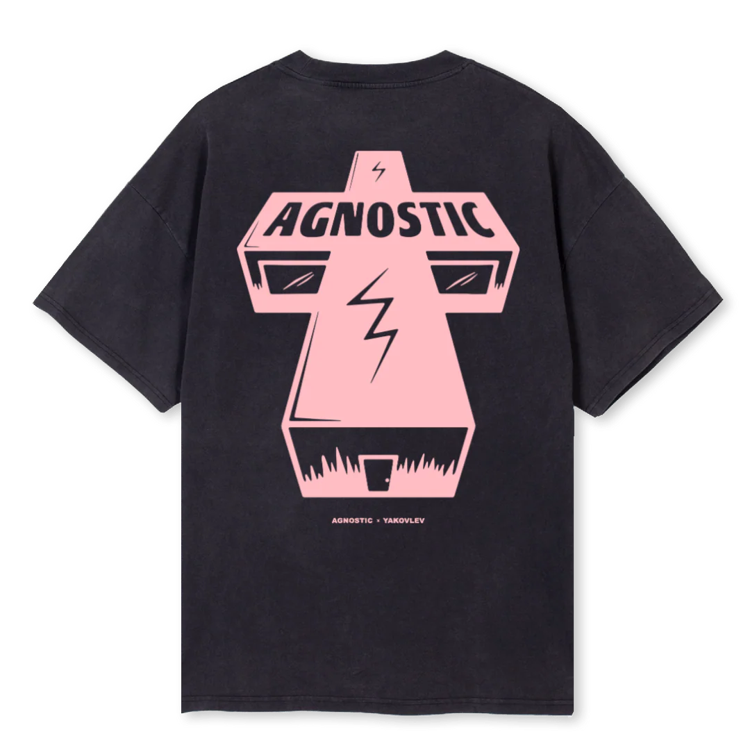 HWAGN Vintage Black Oversized Tee. - Image 2