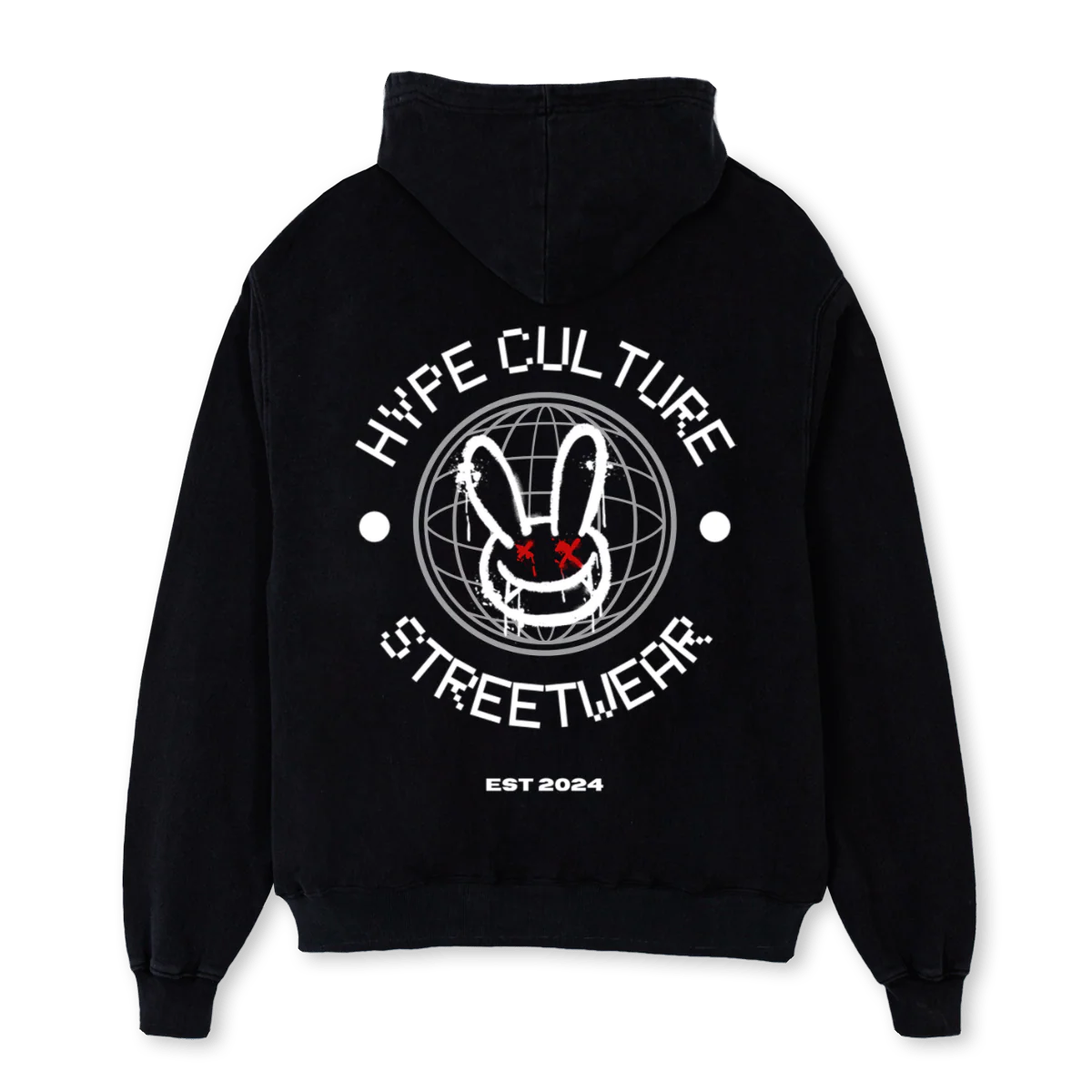 HYPEONE Black Oversized Hoodie. - Image 2