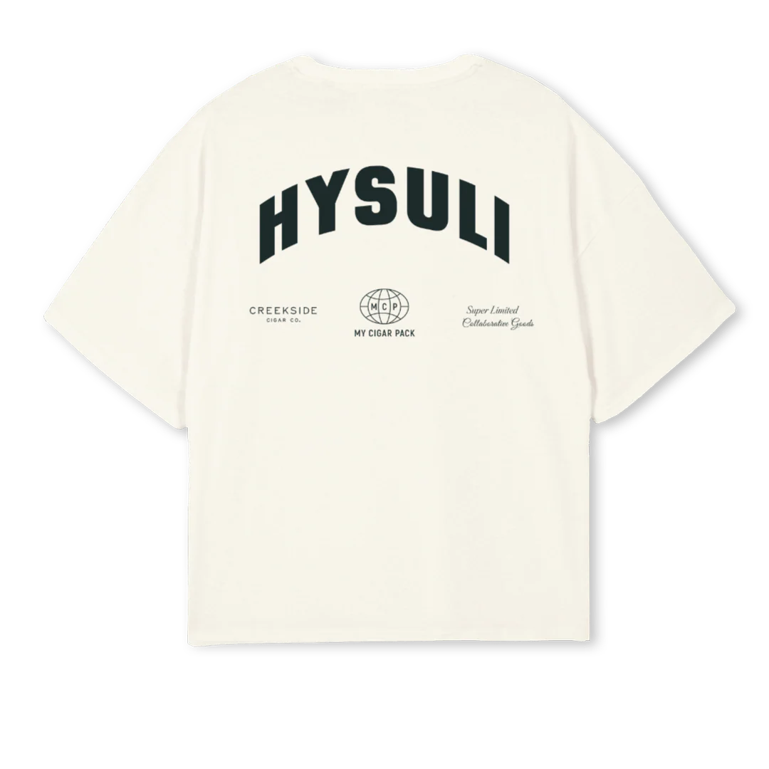 HYSULFIRST Cream Oversized Boxy Tee. - Image 2