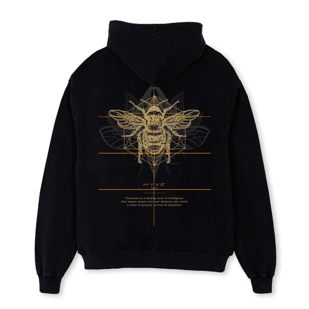 HYVE Black Oversized Hoodie. - Image 2