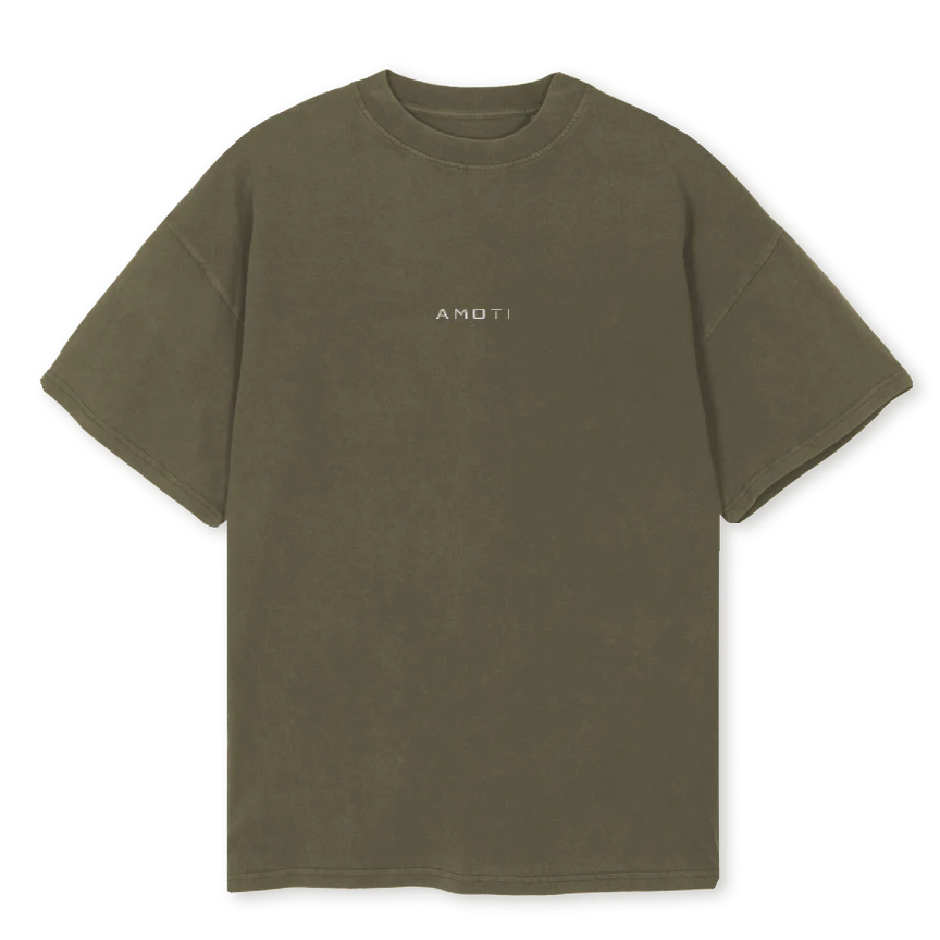 ICONTSHIRTOVEROLIVE Vintage Olive Oversized Tee.