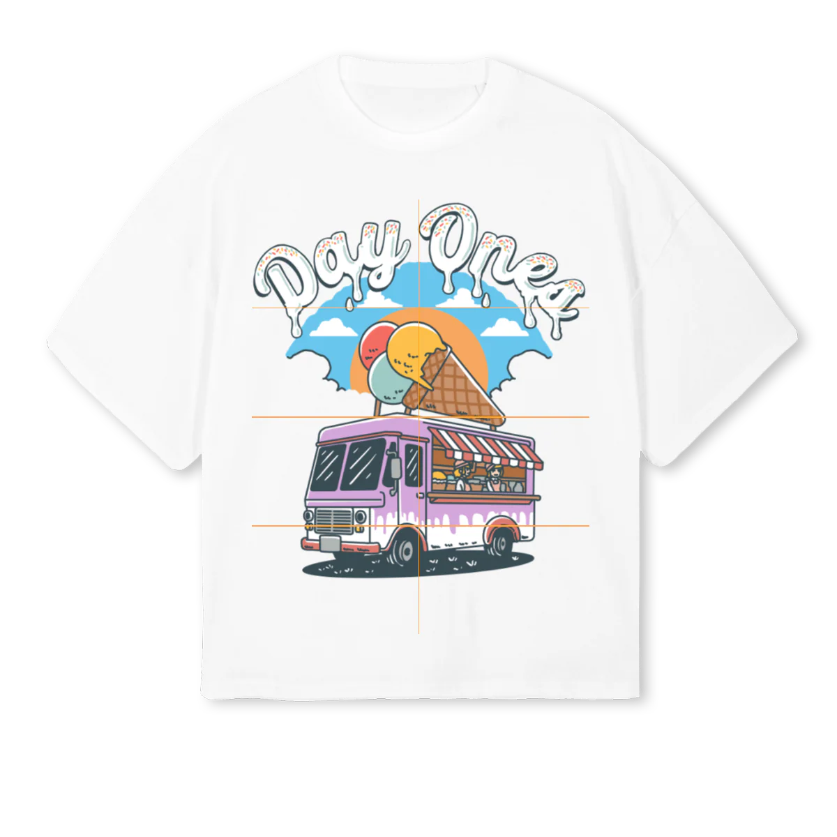 ICT White Oversized Boxy Tee.