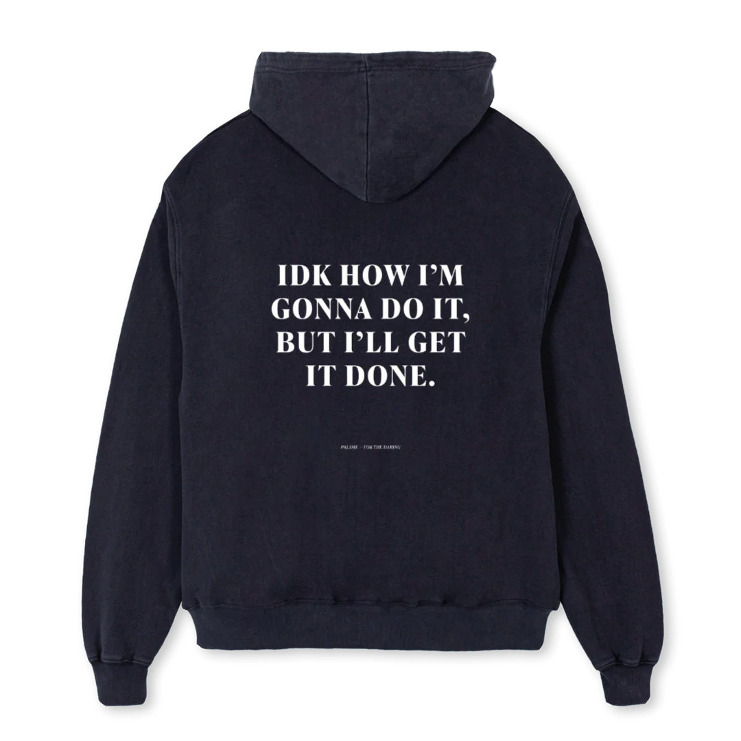 IDK Vintage Black Oversized Hoodie. - Image 2