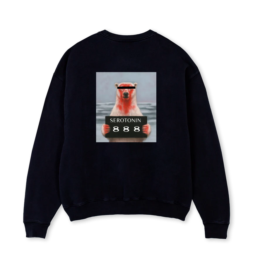 IJSBEERHOODIE Black Oversized Crewneck Sweater. - Image 2